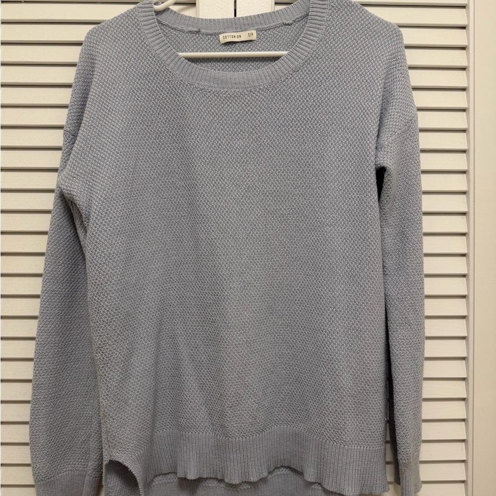 Cotton On Women's Light Blue Crew Neck Sweater